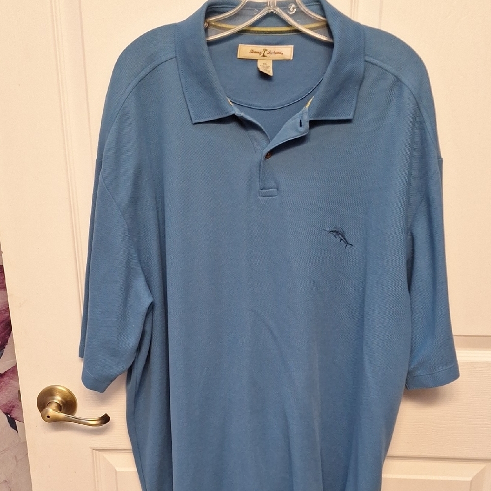 Tommy Bahama Blue Polo Shirt Classic Casual Style XXL